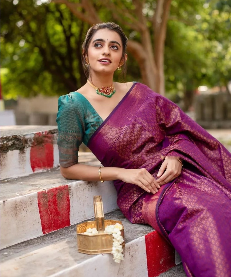 Soft Lichi Silk Saree With Blouse,Indian Party Wear Sari