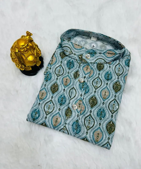 Pure Cotton Kurta Pajama Set For Boy's