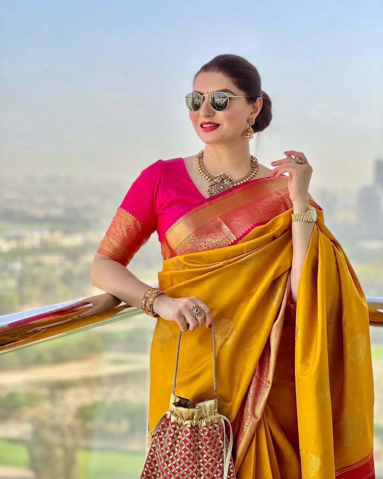 Soft Lichi Silk With Jacquard Work Wedding Saree With Blouse