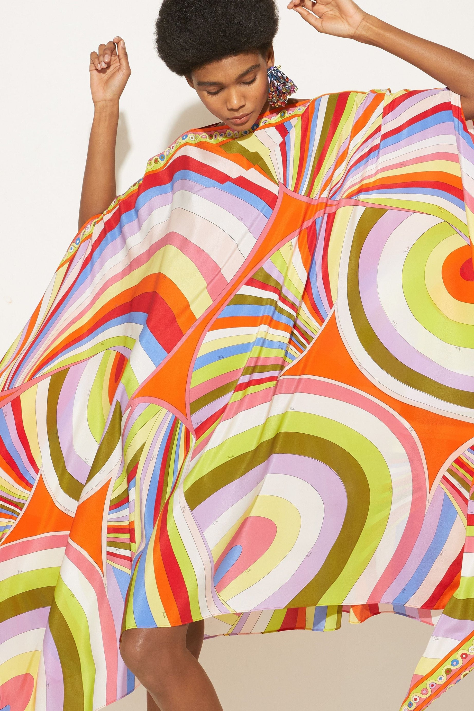 Printed Multi Color Caftan  For Women's Long Kaftan