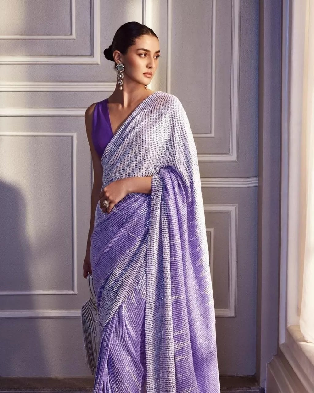 Georgette Party Wear Wedding Saree, New Indian Classic Function Sari