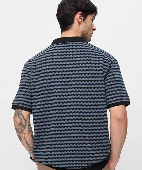 Jacquard Polo Twilight Oversized Polos