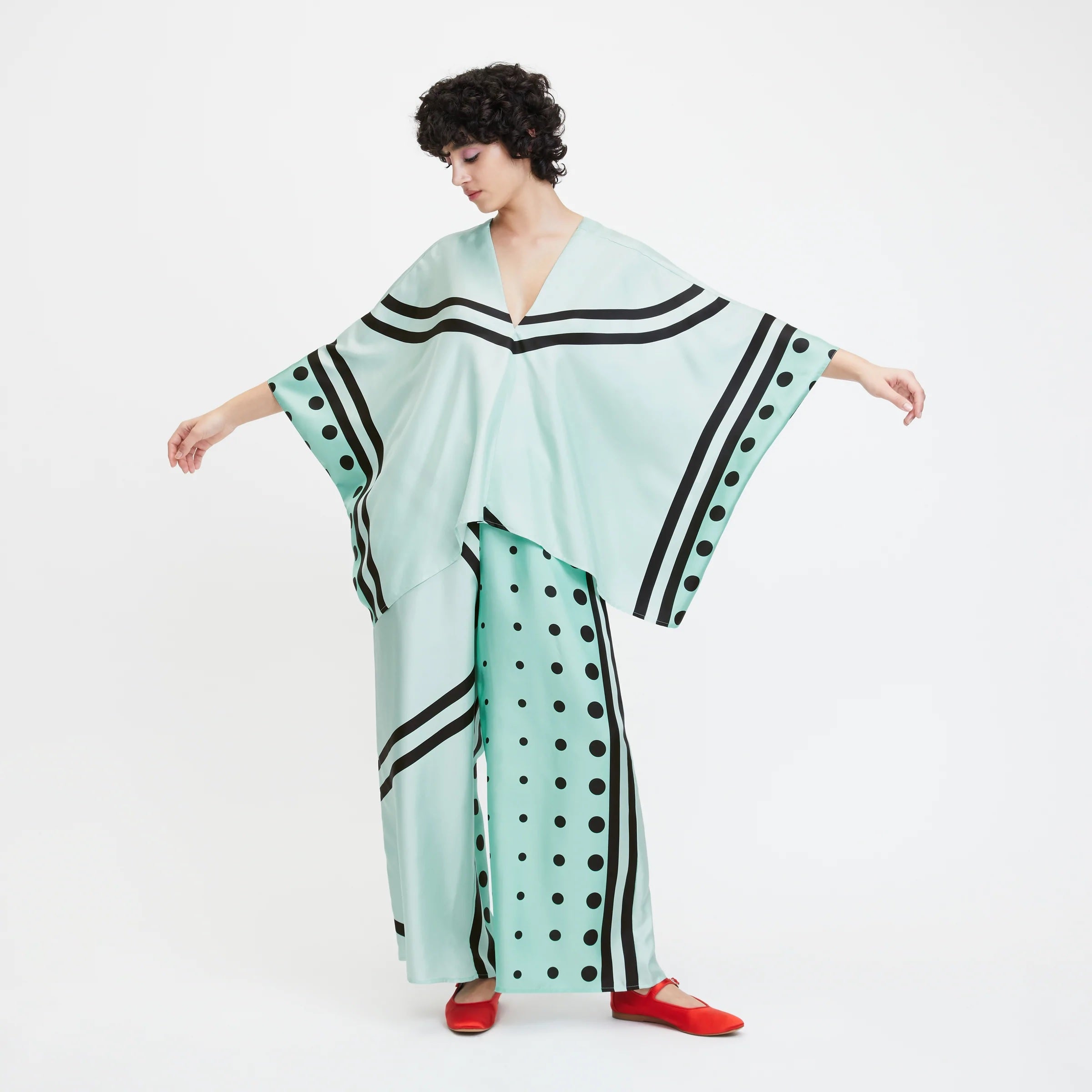 Soft Satin Silk Co-ord Set , Printed Women's Co-ord