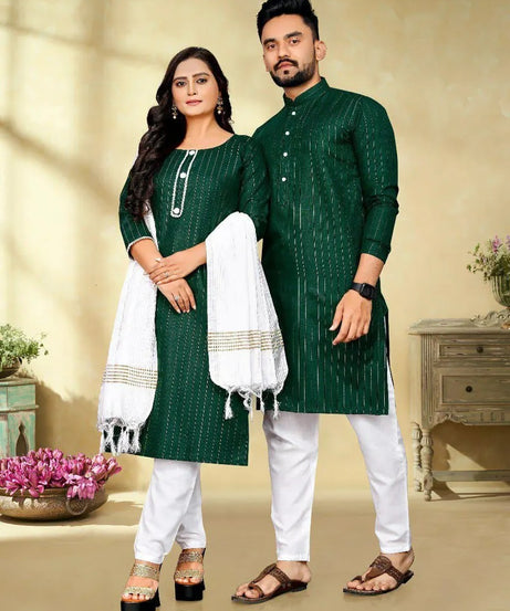 Pure Slub Cotton Couple Combo Set