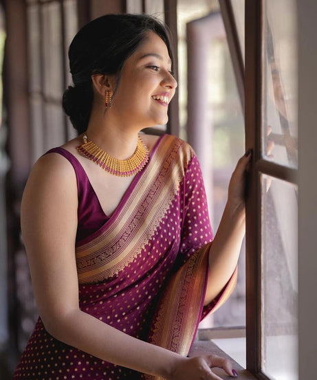 Banarasi Soft Silk Designer Saree With Exclusive Jacquard Border Blouse Fancy Saree 11-KT