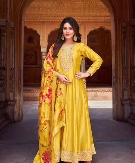 Silk Indian Wedding Pakistani Wear Top Bottom & Dupatta