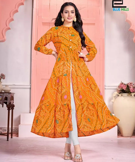 Pure Georgette With Half Inner Crepe Long Anarkali Gown & Dress
