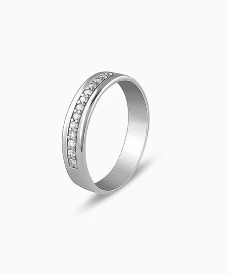 Silver Simple Serenity Men's Ring