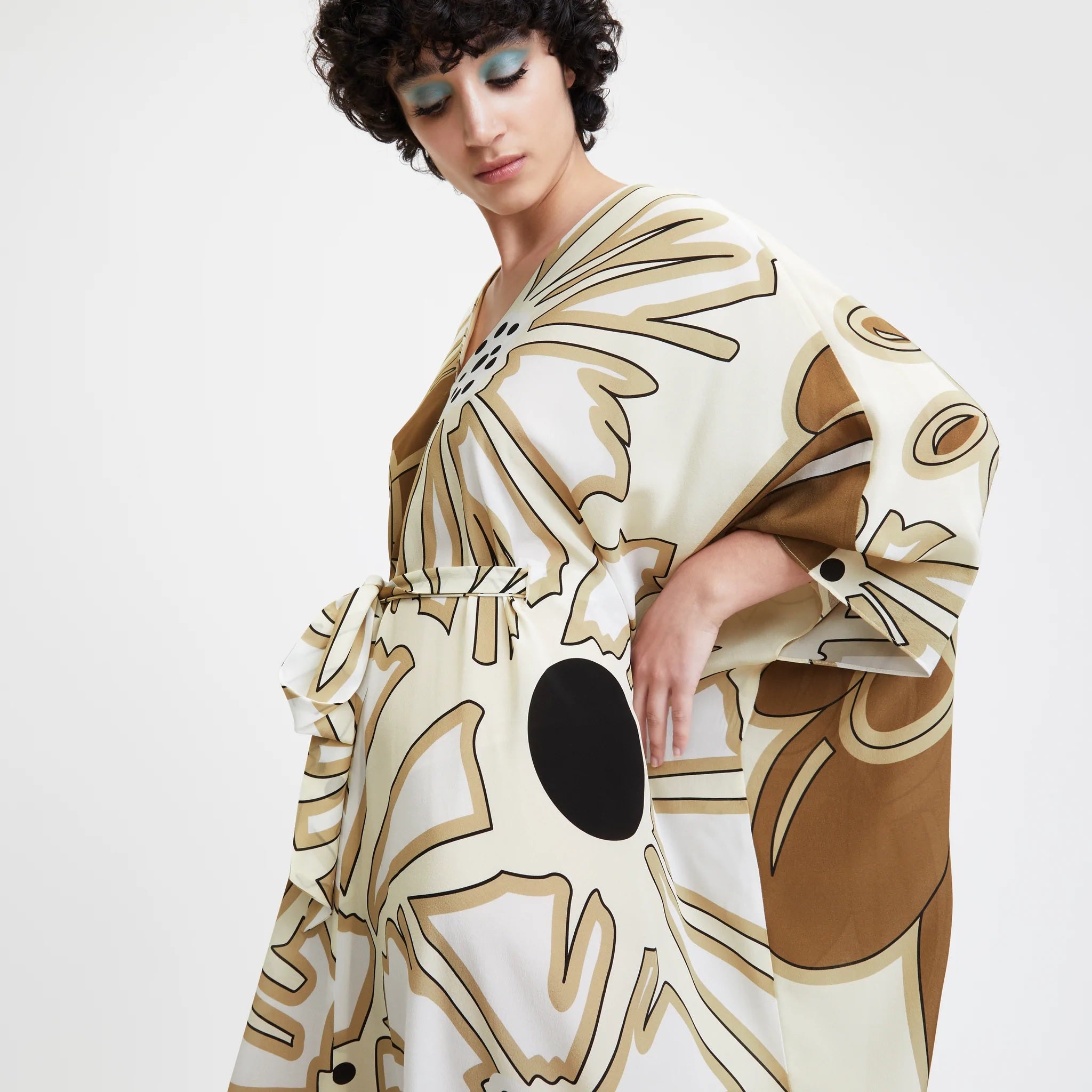 Women's French Moss Kaftan - Flowy Summer Beach Wear Caftan