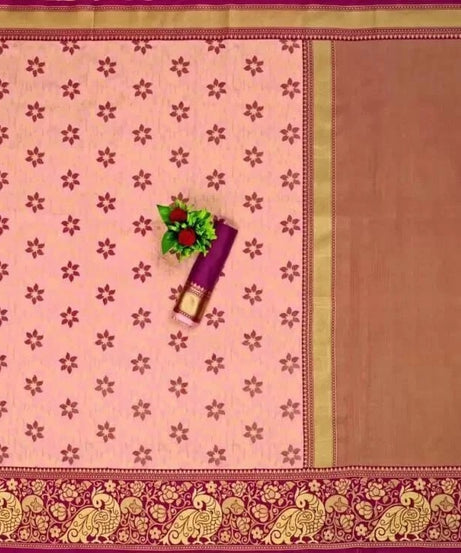 Women's Bollywood Wedding Wear Banarasi Soft Silk Exclusive Saree & Blouse