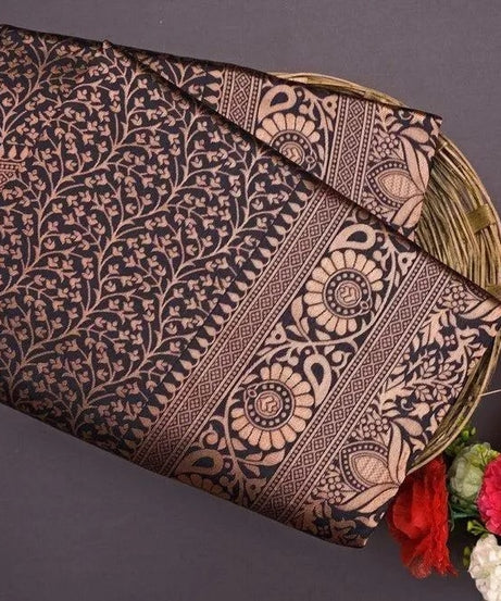 Banarasi Soft Silk,Fancy Beautiful Sari With Blouse