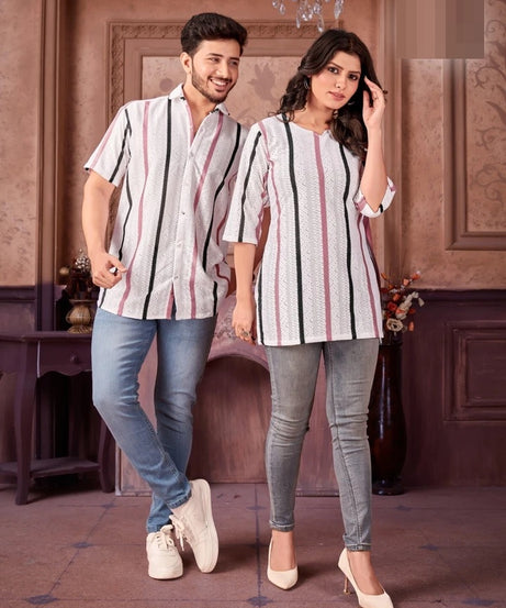 Important Party Wear , Shirt & Kurti Couple Combo Set 16-ST