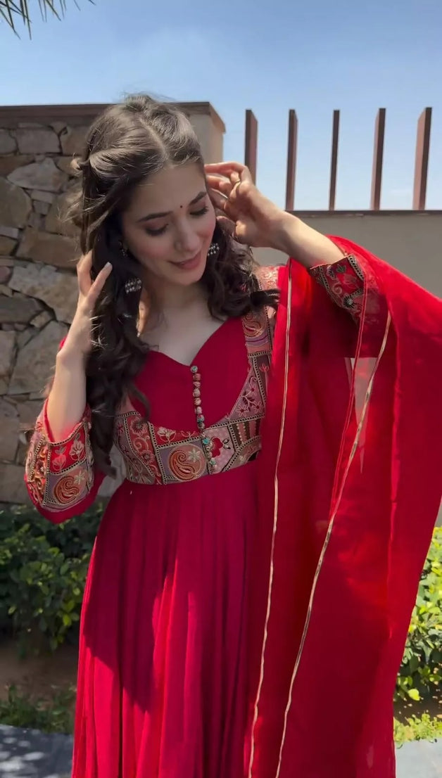 Roman Silk With Sequence Work Salwar Kameez Suit