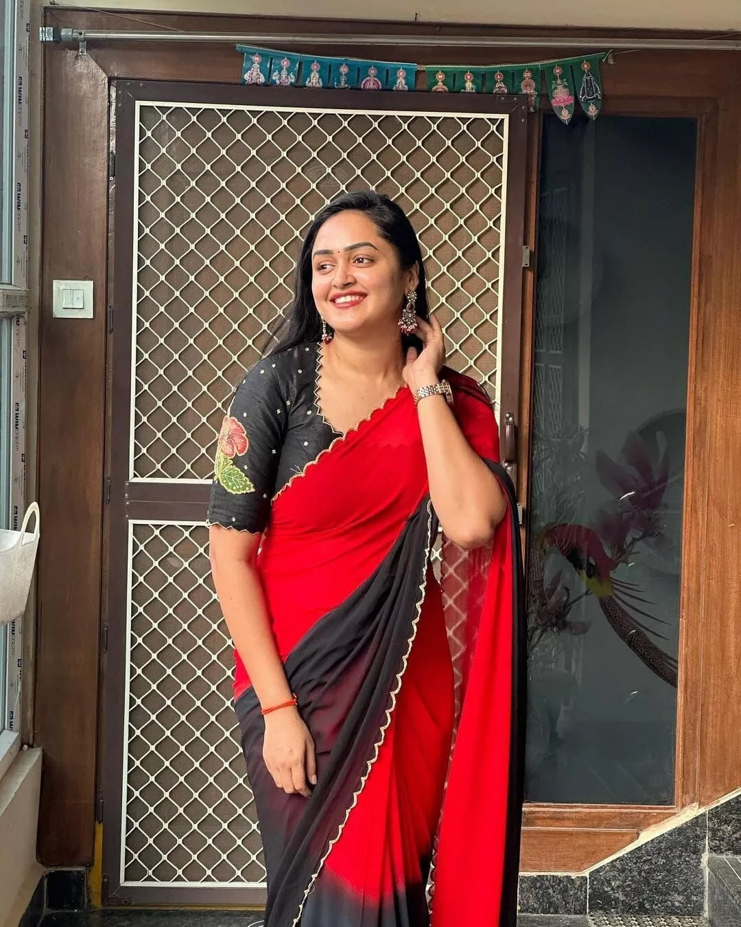 Latest Style Georgette Saree, Wedding Bollywood Sari & Blouse