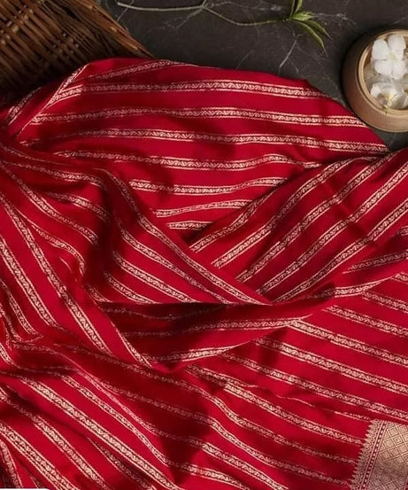 Soft Lichi Silk Party Wear Sari With Blouse
