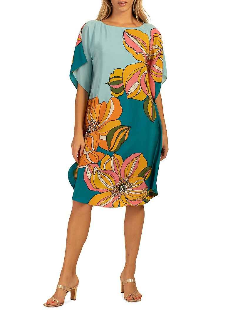 Luxury Silk Crepe Kaftan – Lightweight and Elegant Caftan For Women's