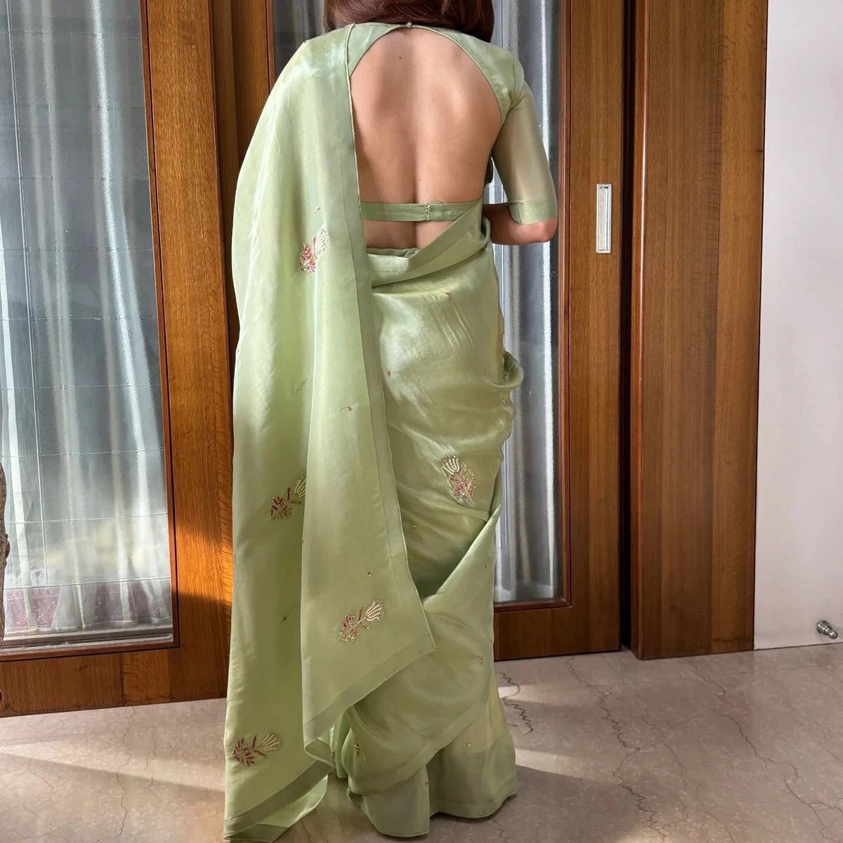 Soft Tissu Silk Beautiful Ethnic Saree, Wedding Wear Sari With Blouse
