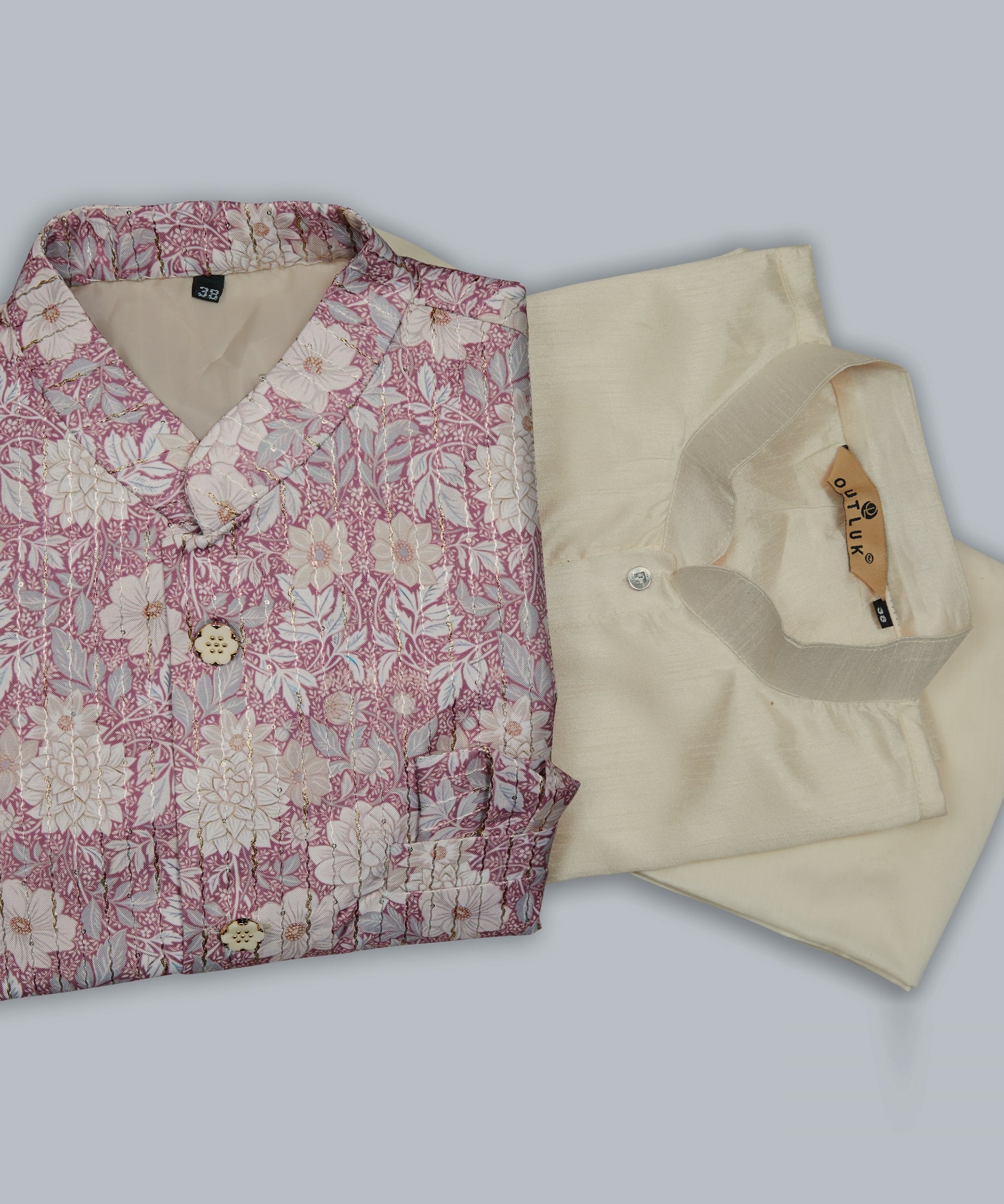 Mastani Silk Kurta Pajama With Heavy Cotton Koti Set