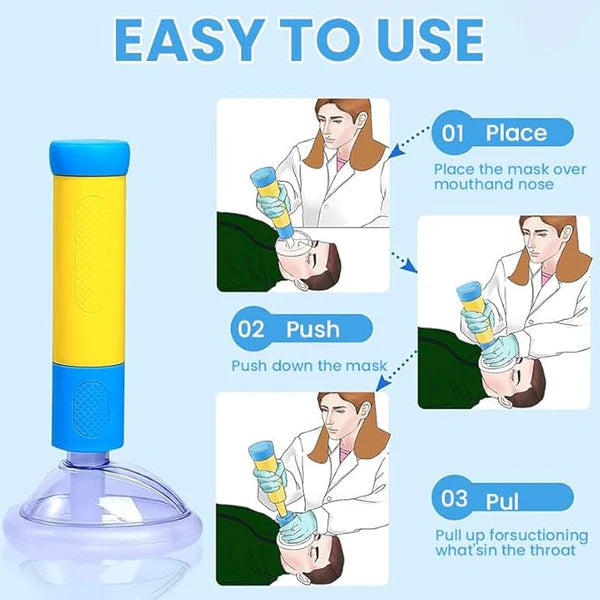 Anti Choking Device, Choking Rescue Device for Kids and Adults with 2 Mask, Portable