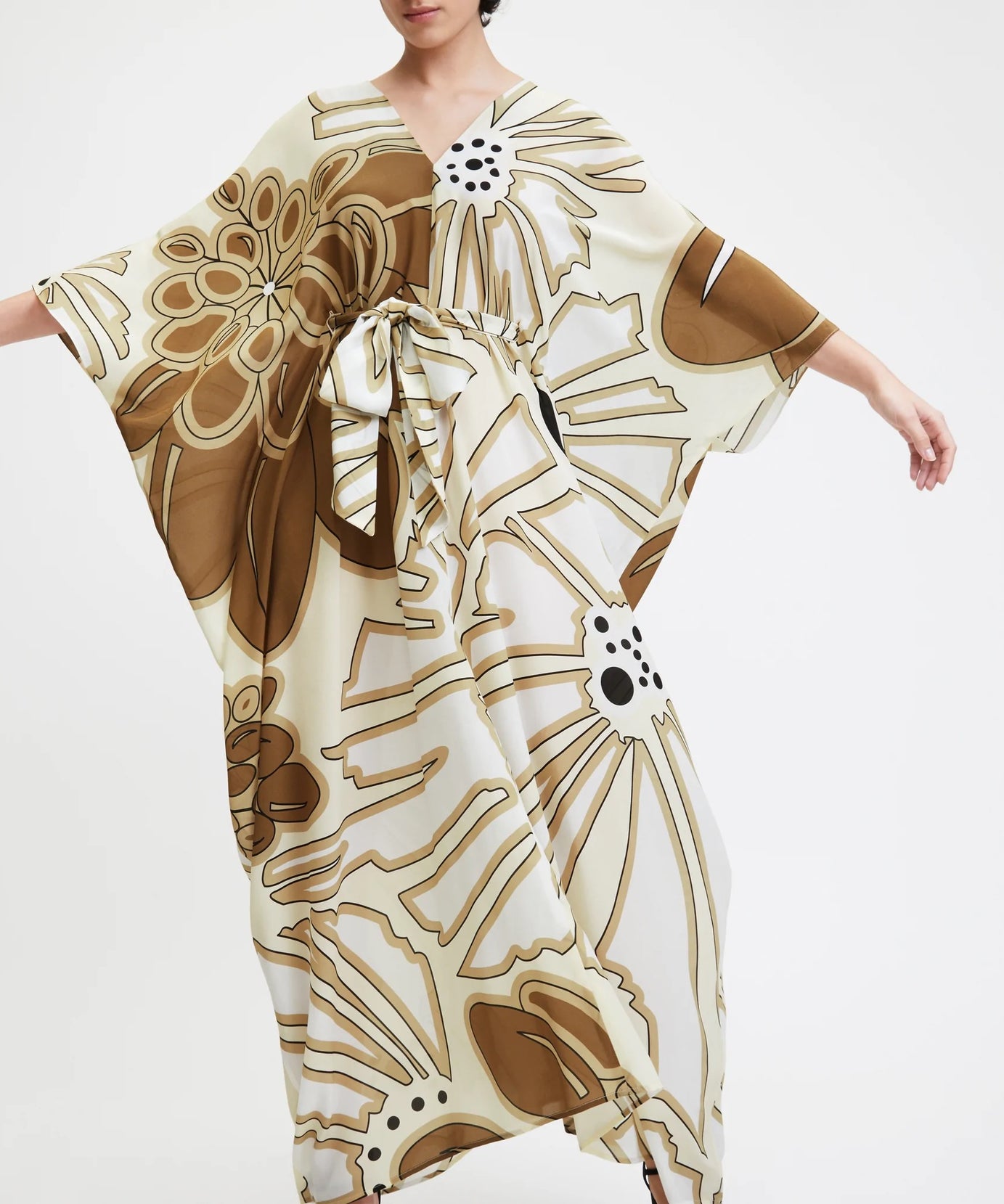 Women's French Moss Kaftan - Flowy Summer Beach Wear Caftan