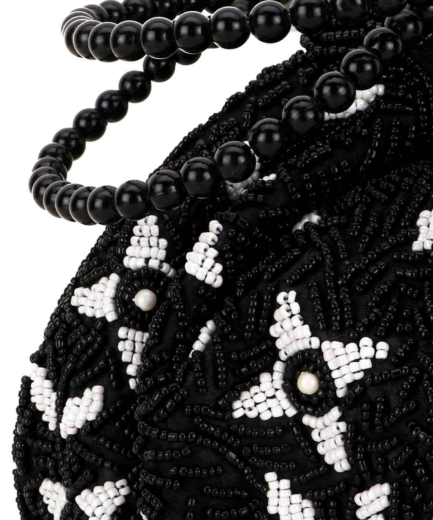 Dangle Abstract Embellished Faux Silk Potli Bag
