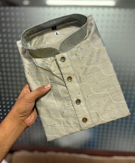 Men's Jacquard Kurta Pajama Set
