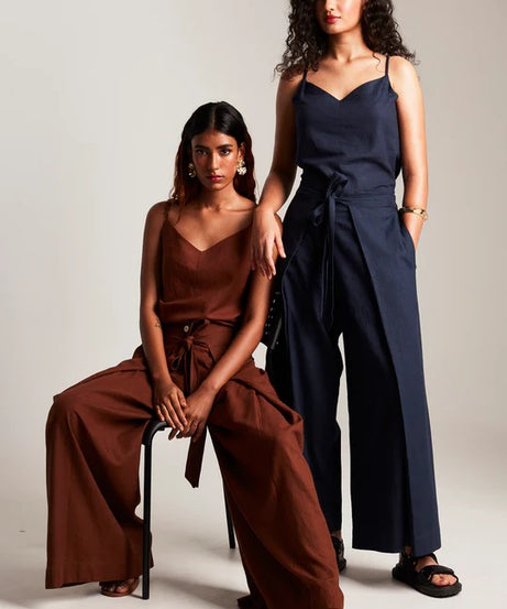 Co-Linen Camisole Top & Wrap Pants