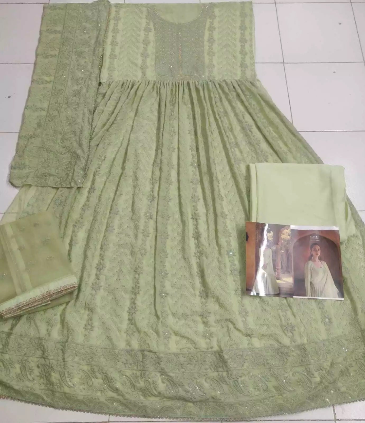Heavy Faux Georgette New Designer Bollywood Top Bottom & Dupatta