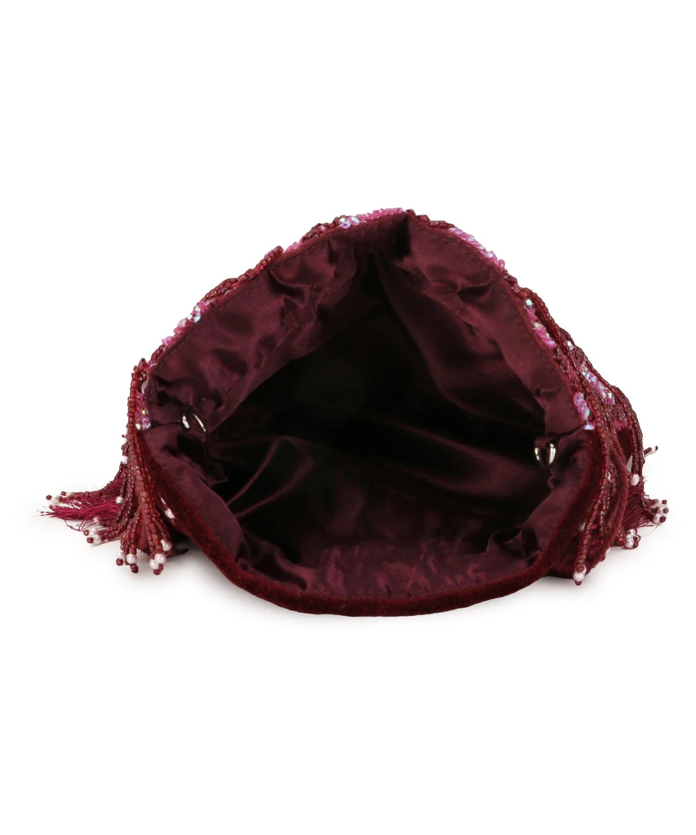 Dangle Abstract Embellished Velvet Potli Bag