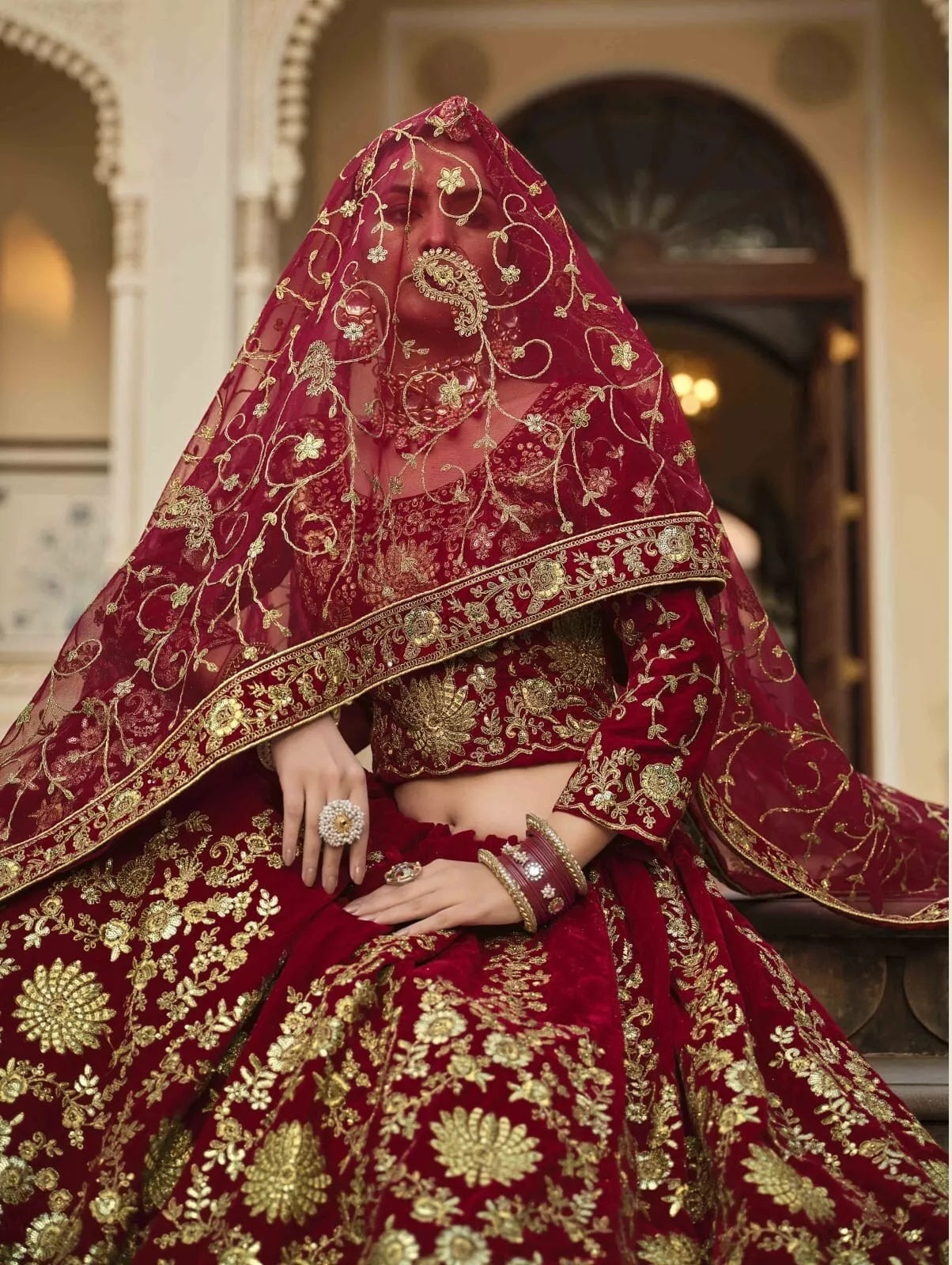 9000 Heavy Velvet Festival Classic Indian Bollywood Lehenga Blouse Dupatta