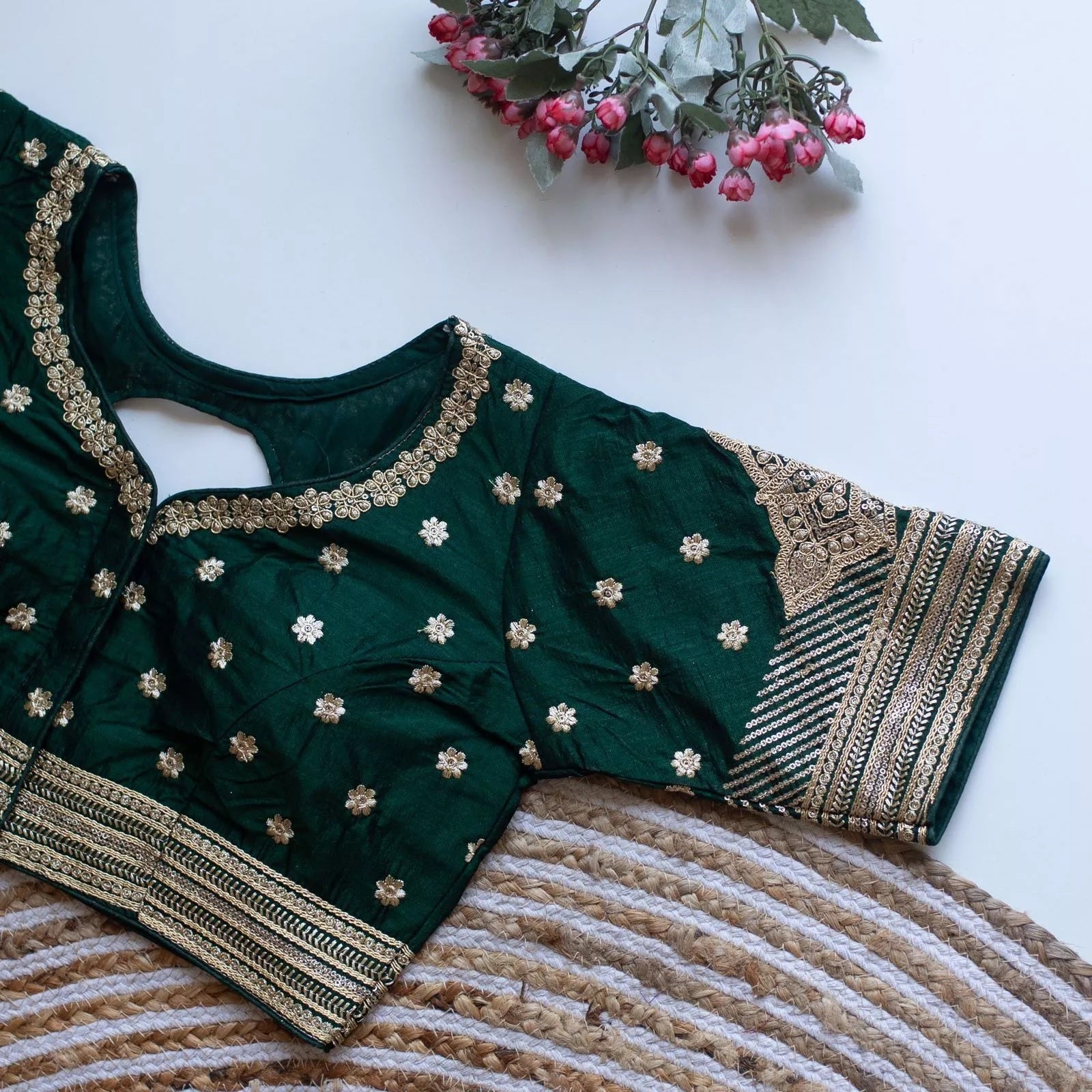 Women's Caterpillar Silk Full Stitched Blouse