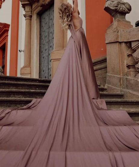 Flying Dress for PhotoShoot Long Train Dress Flowy Dress