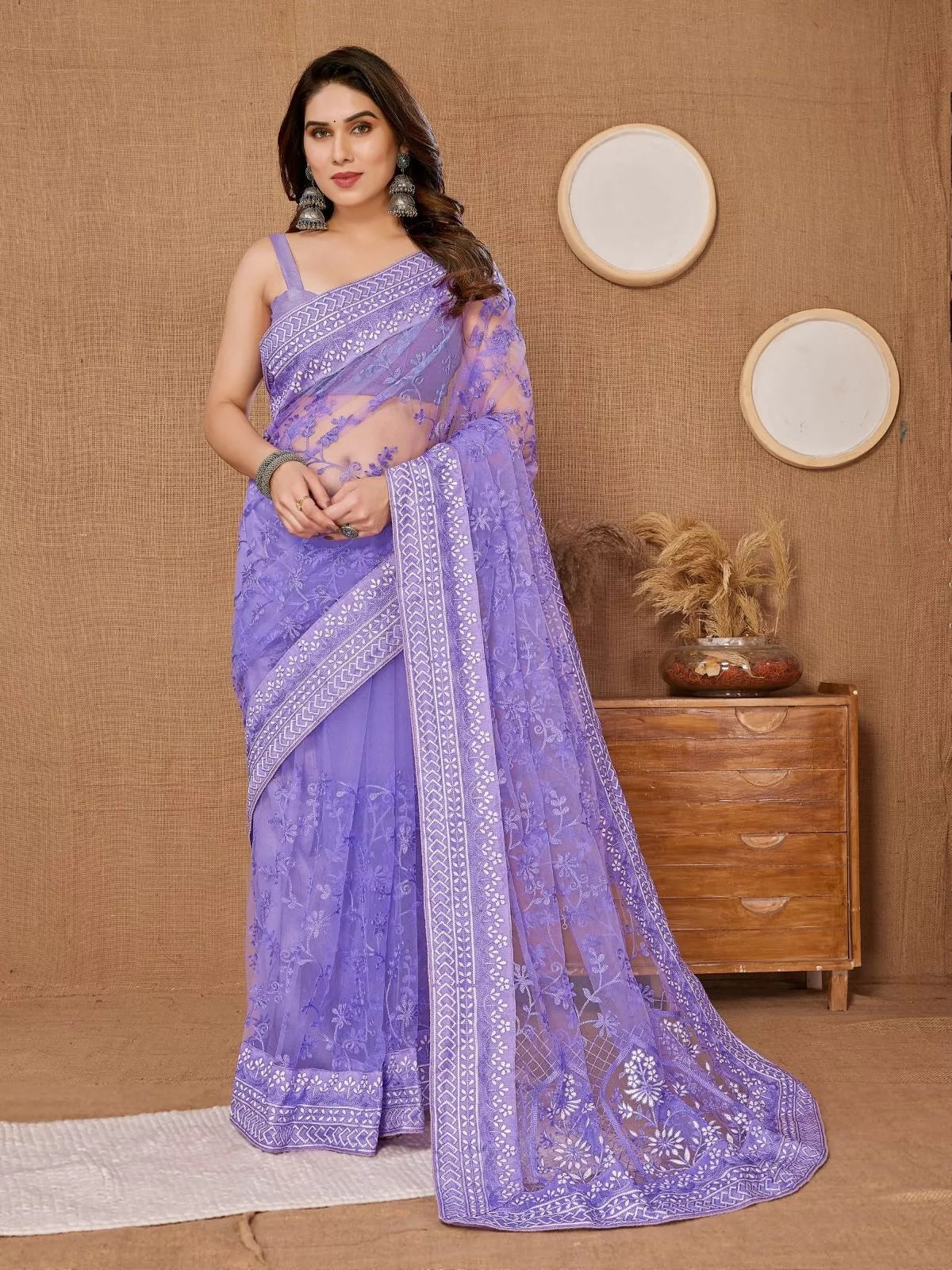 Heavy Soft Net Designer Saree,Party Wedding Classic Sari & Blouse