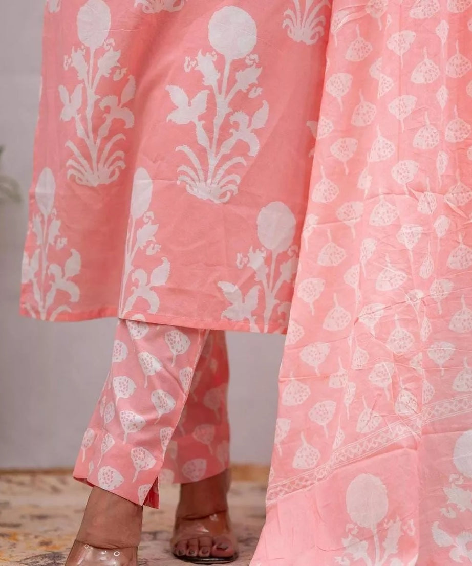 Cotton Fabric Fancy Bollywood Exclusive Kurti Pant & Dupatta