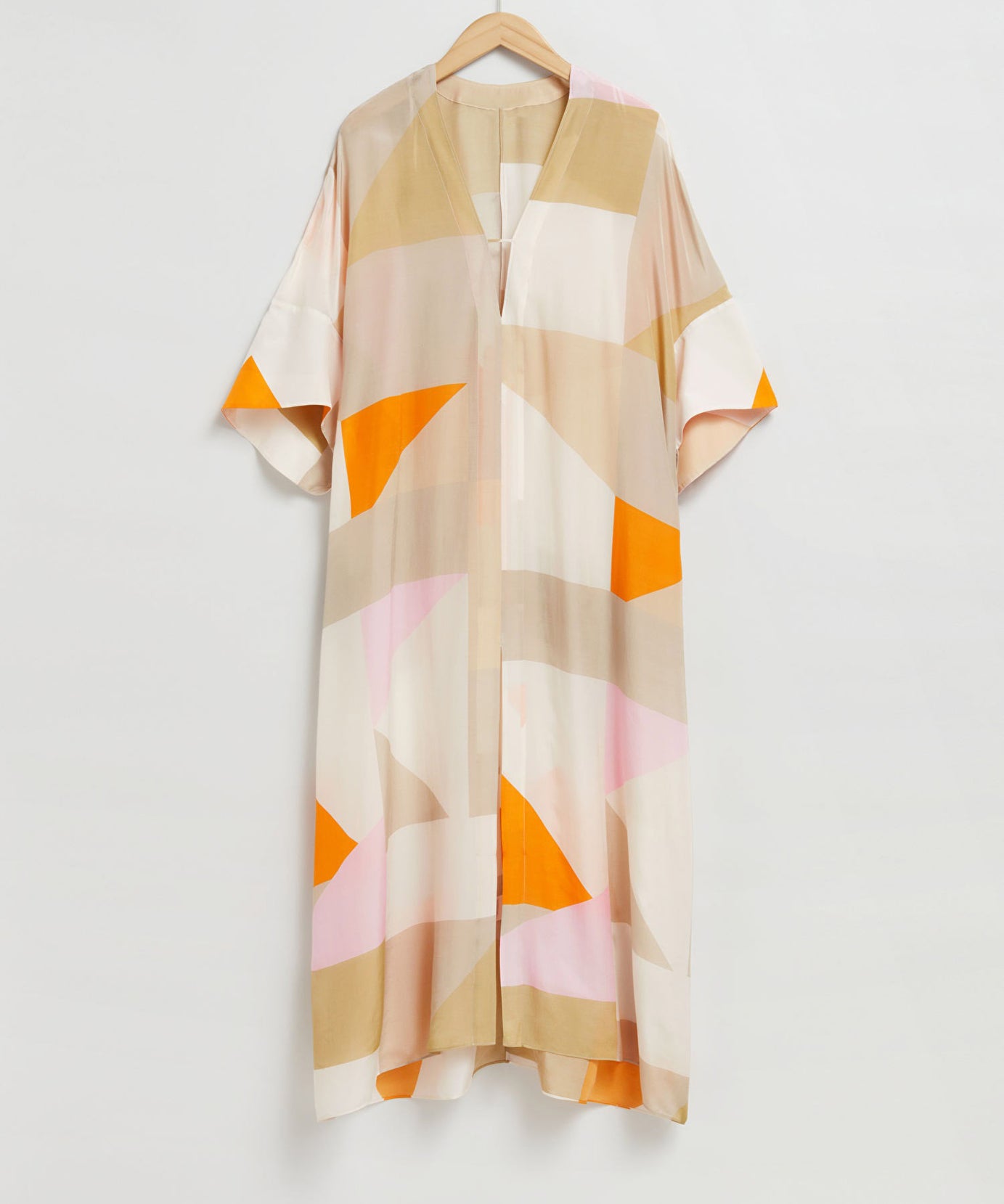 Soft Silk Crepe Digital Printed  Beach Wear Women's Long Kaftan