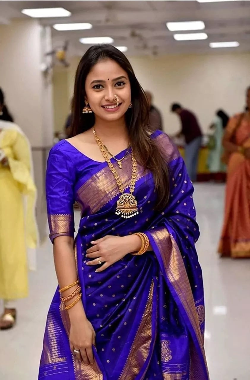 Bollywood Wedding Banarasi Soft Silk Saree Blouse