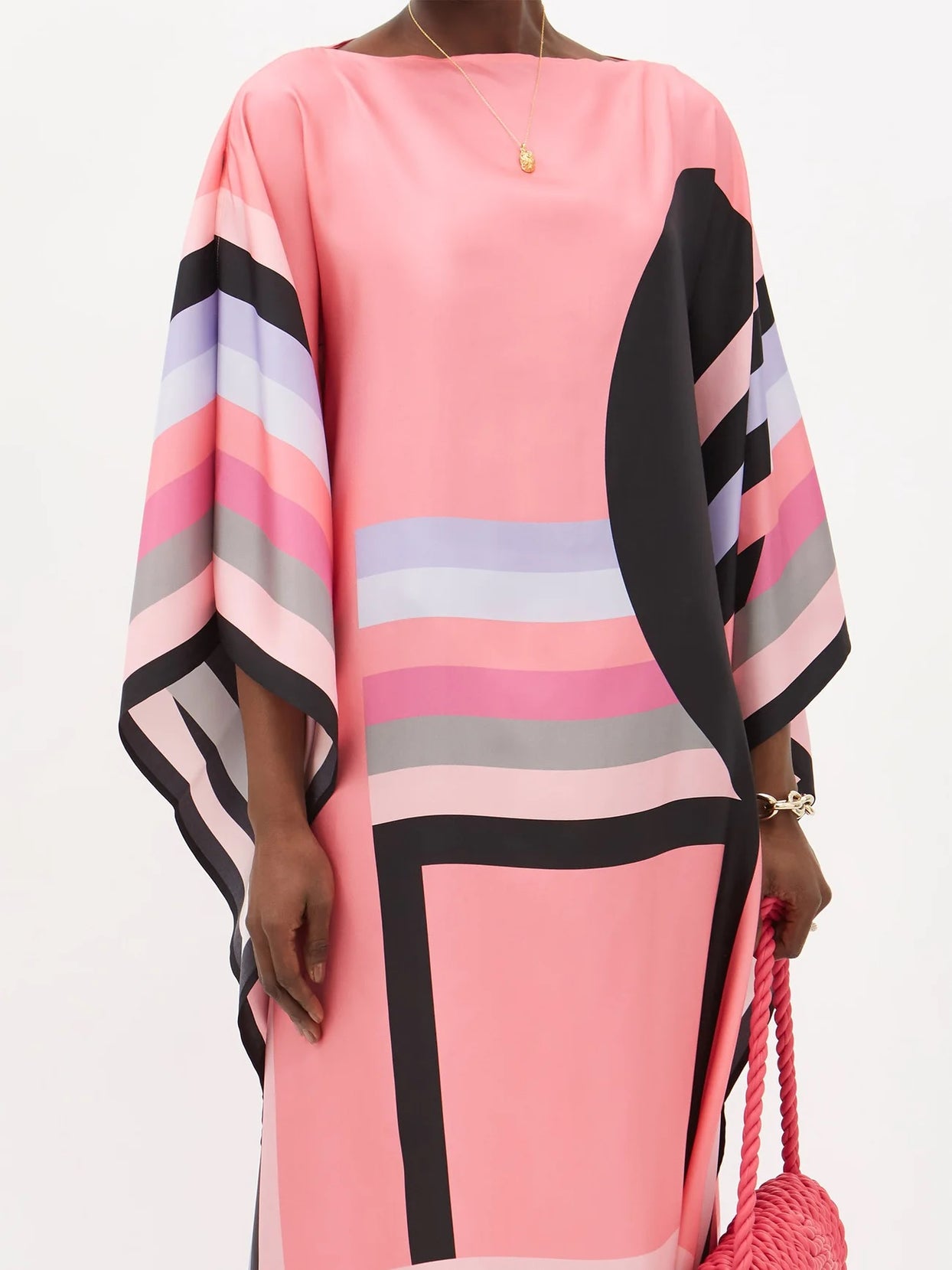 Boho Chic Silk Crepe Kaftan Dress – Soft and Stylish Caftan For Women's