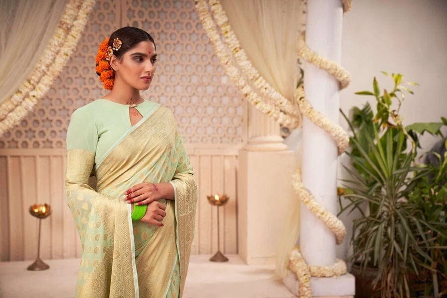 Trending Banarasi Soft Silk Wedding Wear Saree With Blouse 11-KT