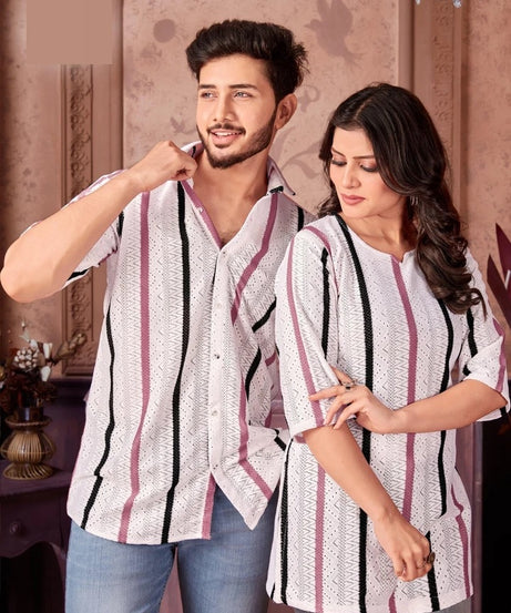 Important Party Wear , Shirt & Kurti Couple Combo Set 16-ST