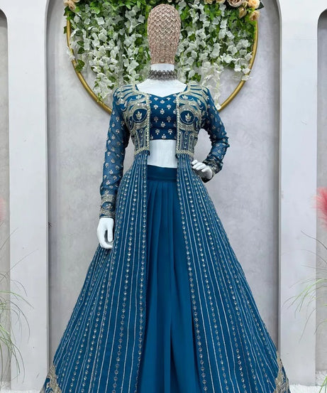 Traditional Faux Georgette Lehenga Choli