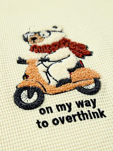 Textured T-Shirt On My Way To Overthink Women Relaxed Fit T-Shirt