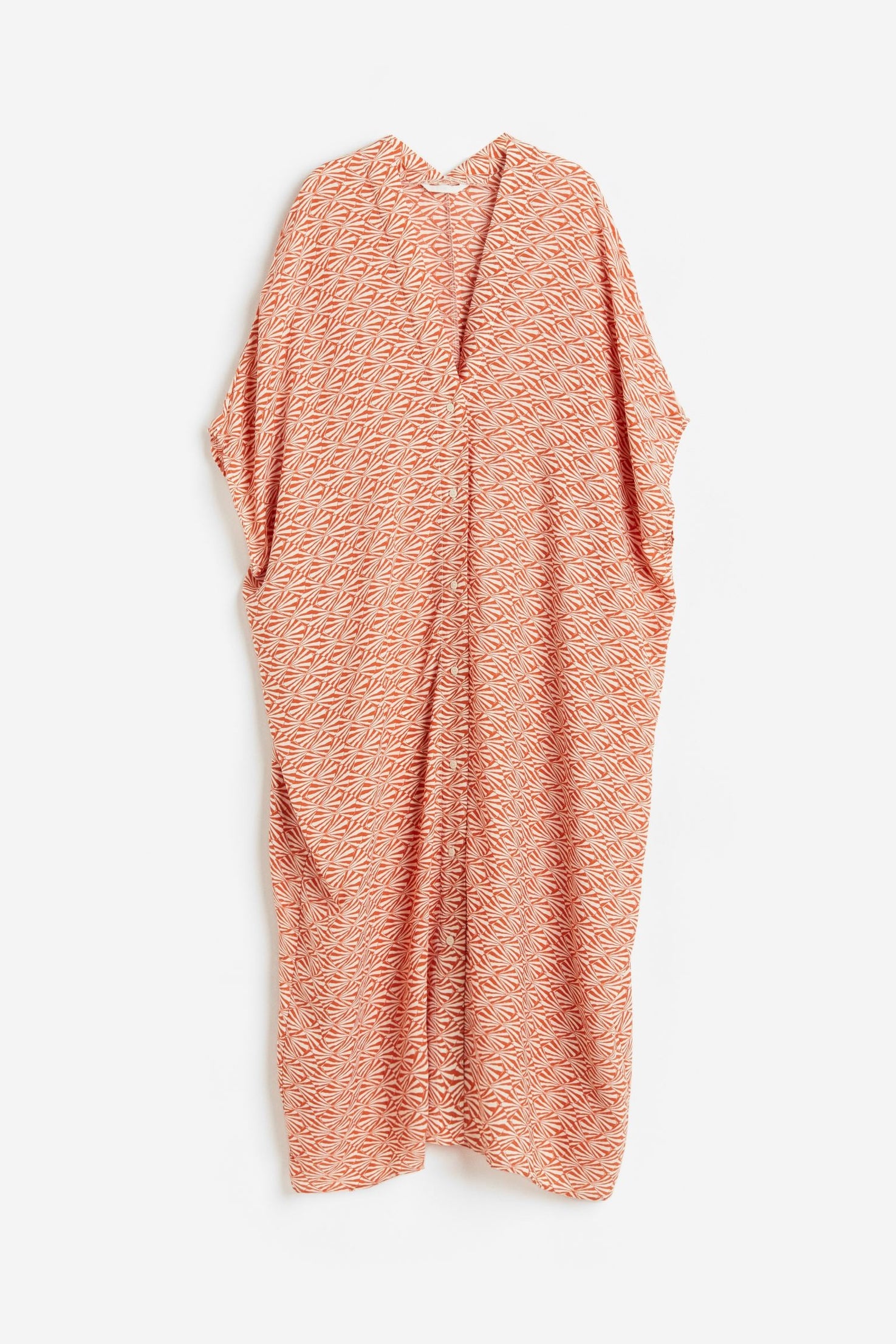 Soft Cotton Blend Printed Long Kaftan For Women's