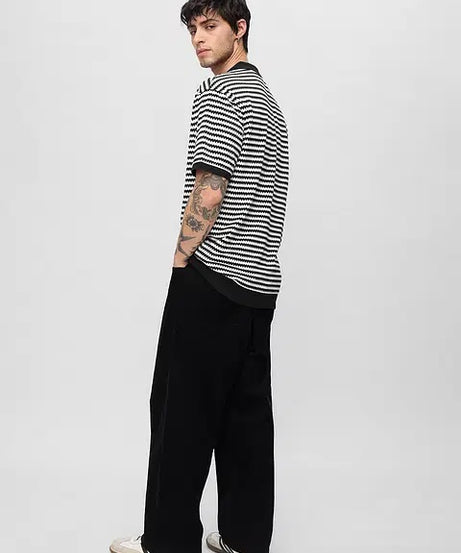Jacquard Polo Monochrome Oversized Polos tshirt