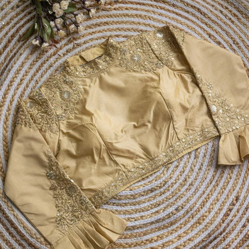 Glossy Silk Saree Blouse