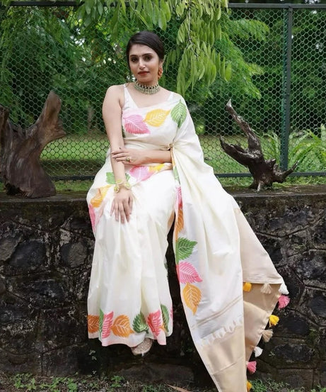 Black Banarasi Soft Silk Saree