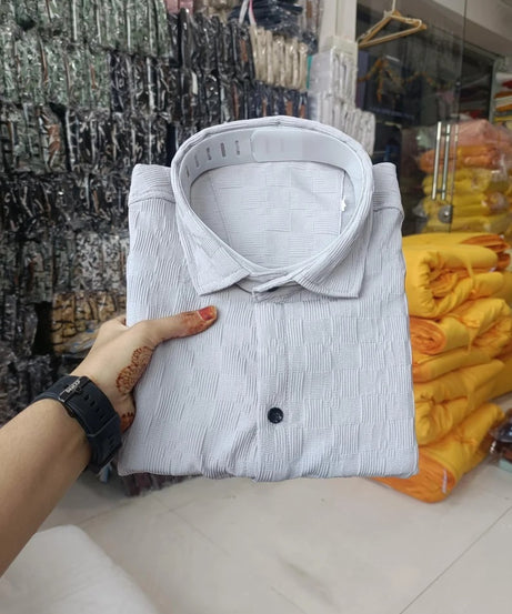 Men's Popcorn & Half Sleeve Shirt Set