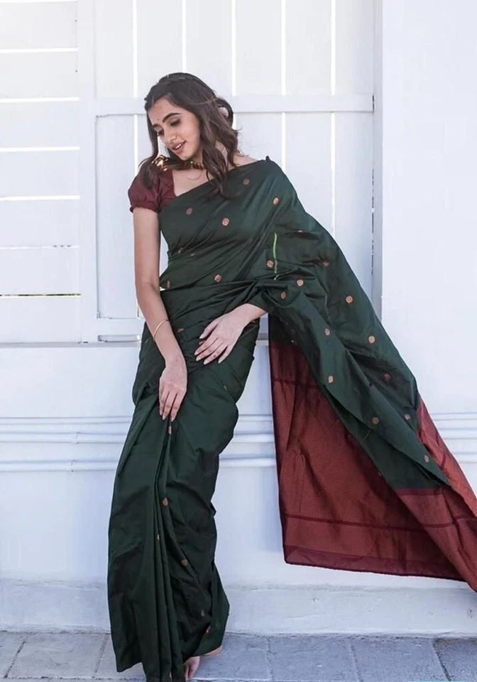 Function Wedding Banarasi Soft Silk Saree Blouse,Traditional Exclusive Sari