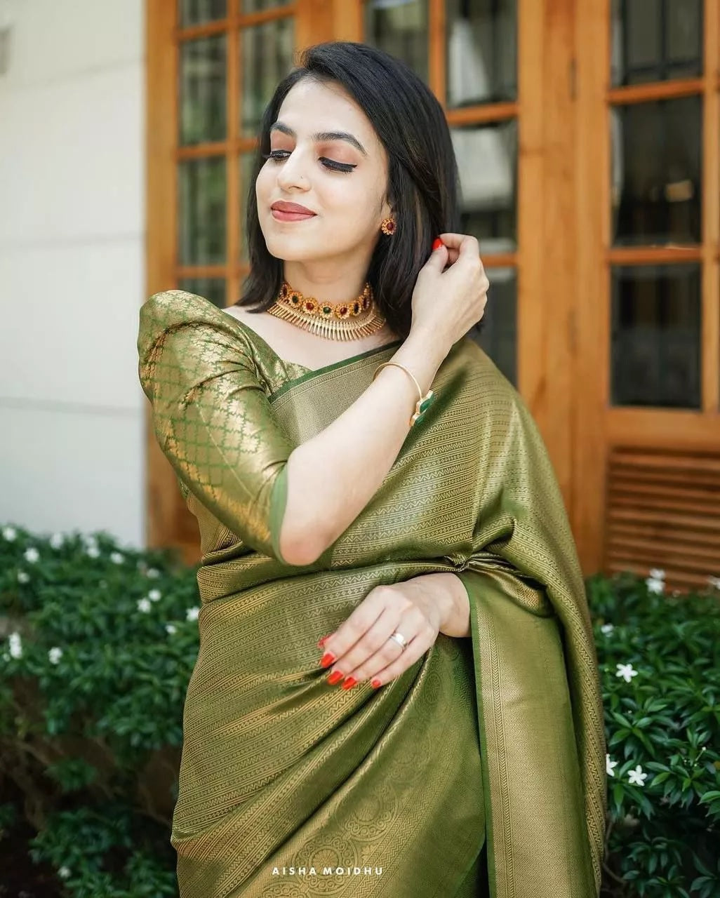 PartyWear Fancy Saree, Ethnic Function Style Sari & Blouse