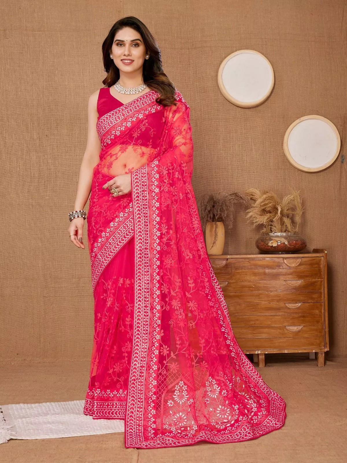 Heavy Soft Net Designer Saree,Party Wedding Classic Sari & Blouse