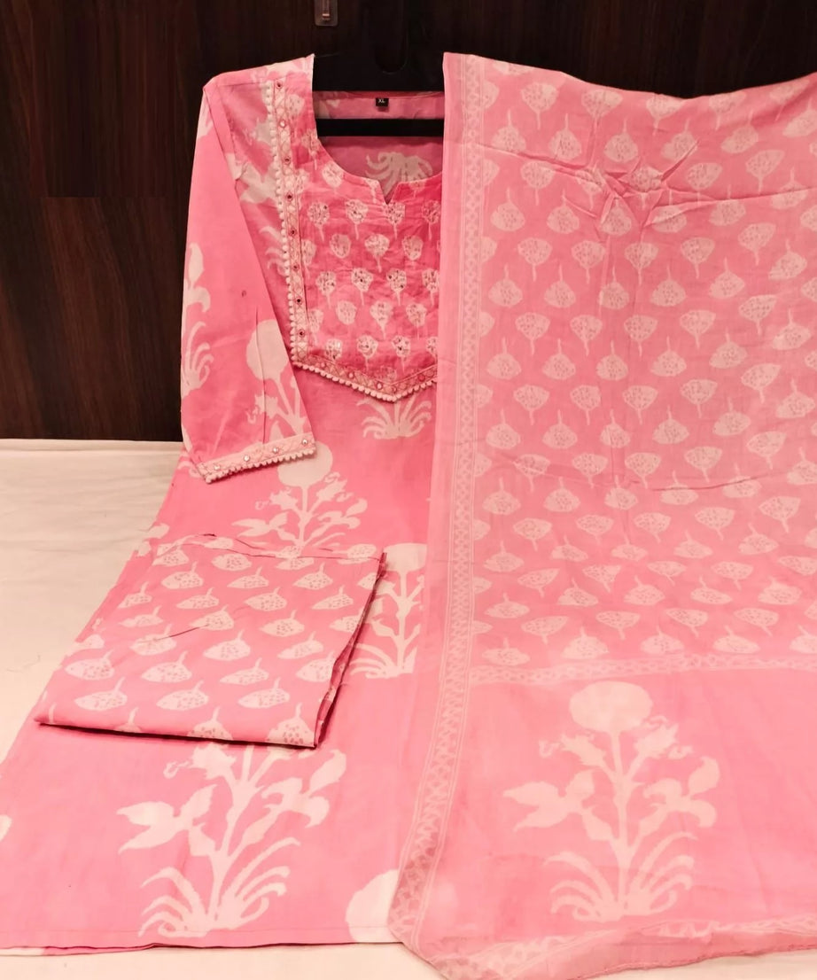 Cotton Fabric Fancy Bollywood Exclusive Kurti Pant & Dupatta